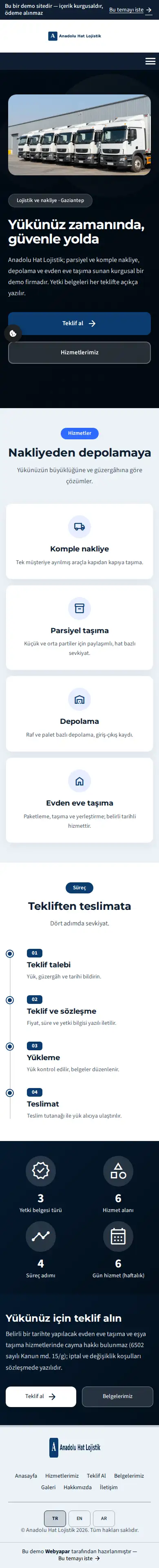 Anadolu Hat Lojistik — mobile screenshot