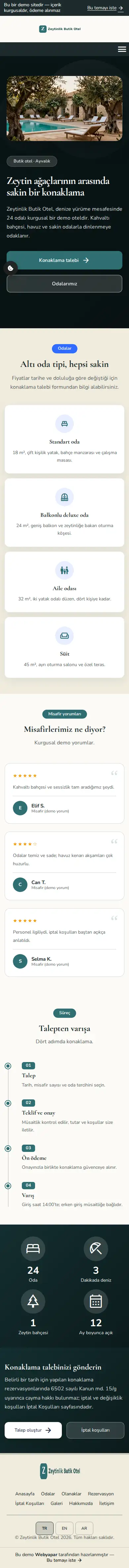 Zeytinlik Butik Otel — mobile screenshot