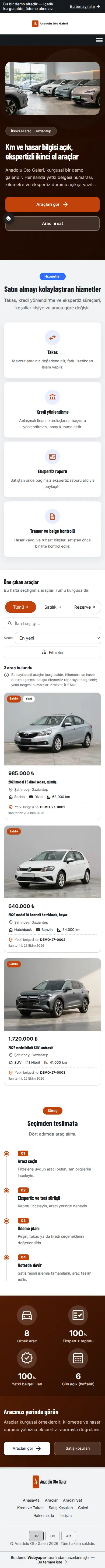 Anadolu Oto Galeri — mobile screenshot