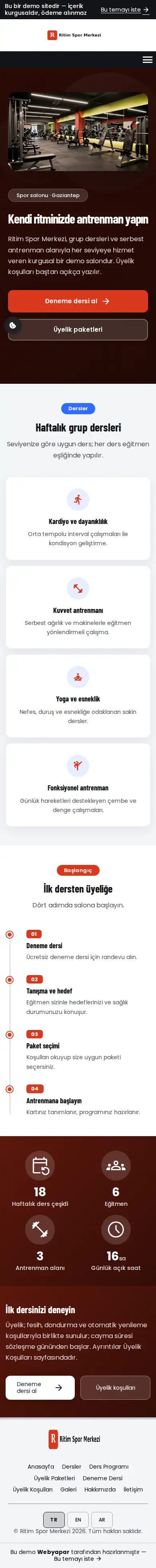 Ritim Spor Merkezi — mobile screenshot